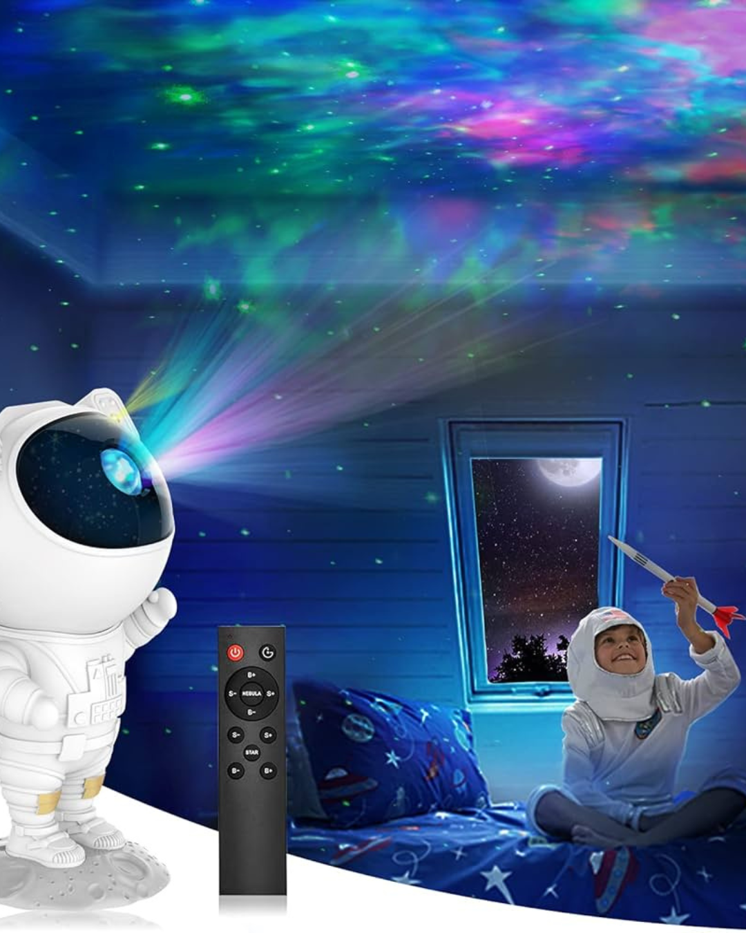 Galaxy Astronaut – LED projektor zvezdanog neba (23 cm, višebojni efekti)
