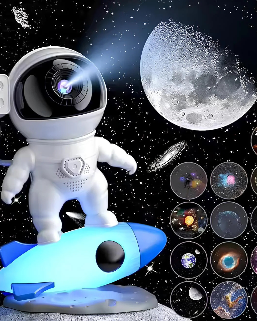 Galaxy Astronaut – LED projektor zvezdanog neba (23 cm, višebojni efekti)
