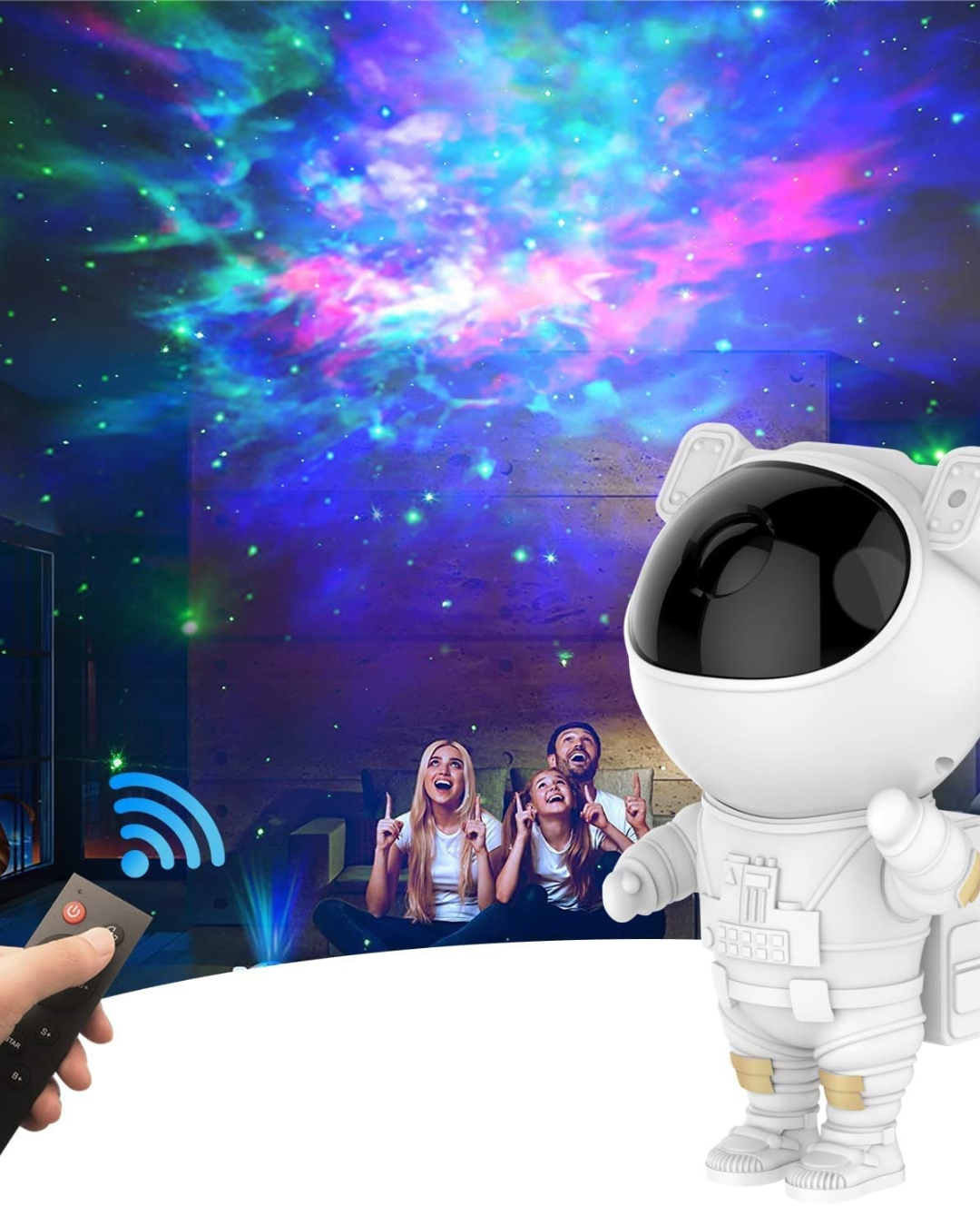 Galaxy Astronaut – LED projektor zvezdanog neba (23 cm, višebojni efekti)